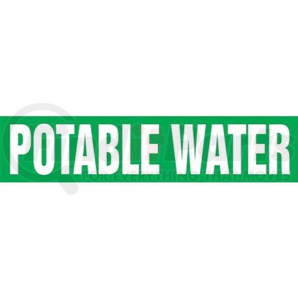 54279 by JJ KELLER - Potable Water Pipe Marker - ASME/ANSI - Green, Snap Tite, 6" x 8"