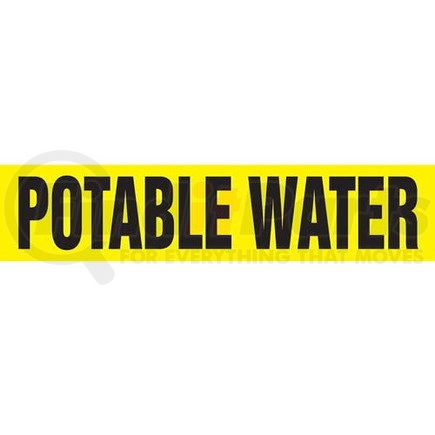 54284 by JJ KELLER - Potable Water Pipe Marker - ASME/ANSI - Yellow, Self-Stick Vinyl, 2.5" x 12"