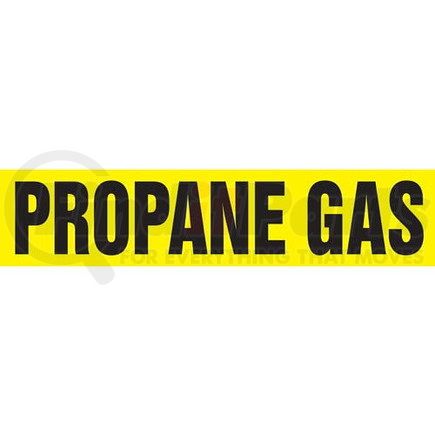 54317 by JJ KELLER - Propane Gas Pipe Marker - ASME/ANSI - Yellow, Self-Stick Vinyl, 1" x 8"