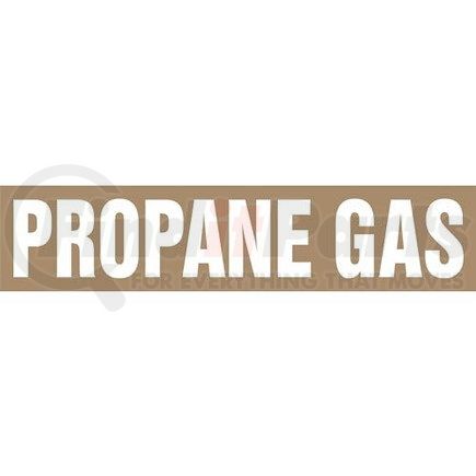 54324 by JJ KELLER - Propane Gas Pipe Marker - ASME/ANSI - Brown, Self-Stick Vinyl, 1" x 8"