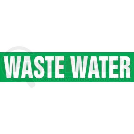 54352 by JJ KELLER - Waste Water Pipe Marker - ASME/ANSI - Green, Self-Stick Vinyl, 1.5" x 8"