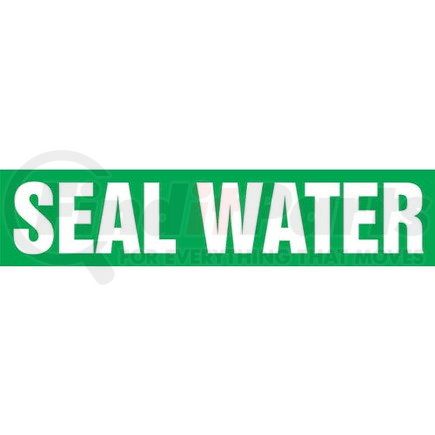 54483 by JJ KELLER - Seal Water Pipe Marker - ASME/ANSI - Green, Self-Stick Vinyl, 1" x 8"