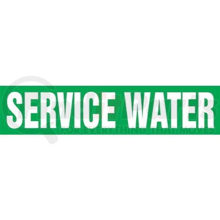 54499 by JJ KELLER - Service Water Pipe Marker - ASME/ANSI - Green, Self-Stick Vinyl, 2.5" x 12"