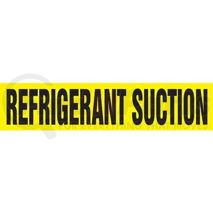 54385 by JJ KELLER - Refrigerant Suction Pipe Marker - ASME/ANSI - Yellow, Self-Stick Vinyl, 1" x 8"