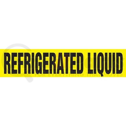 54393 by JJ KELLER - Refrigerated Liquid Pipe Marker - ASME/ANSI - Yellow, Self-Stick Vinyl, 1.5" x 8"