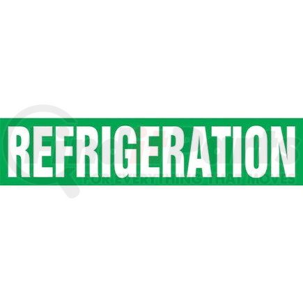 54406 by JJ KELLER - Refrigeration Pipe Marker - ASME/ANSI - Green, Self-Stick Vinyl, 1" x 8"