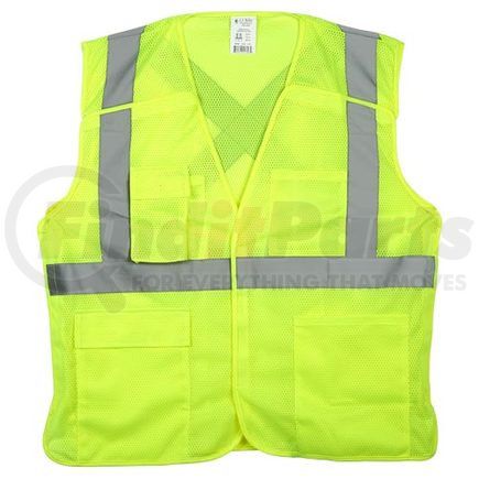 58037 by JJ KELLER - Safegear™ Safety Vest, Type R Class 2, Hook & Loop 5-Point Breakaway Closure, S/M, Lime