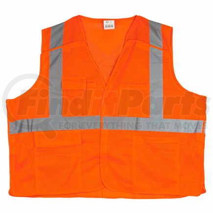 58041 by JJ KELLER - Safegear™ Safety Vest, Type R Class 2, Hook & Loop 5-Point Breakaway Closure, S/M, Orange