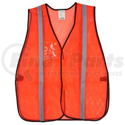 58046 by JJ KELLER - Safegear™ Non-Certified Safety Vest, Hook & Loop Closure, with 1" Silver Tape, Orange