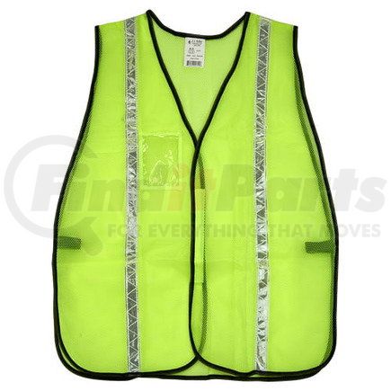 58047 by JJ KELLER - Safegear™ Non-Certified Safety Vest, Hook & Loop Closure, with 1" PVC Tape, Lime