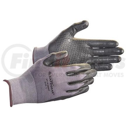 58085 by JJ KELLER - J. J. Keller SAFEGEAR Flat Dip Nitrile Foam Grip-Dot Palm Nylon Knit Gloves - Large Gloves, Sold as 1 Pair