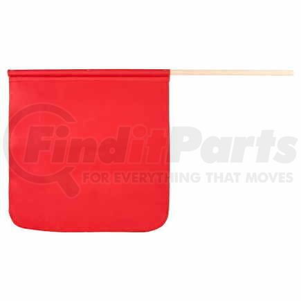 58095 by JJ KELLER - Warning Flag, Red, Solid Poly/Cotton Twill, with Hardwood Dowel