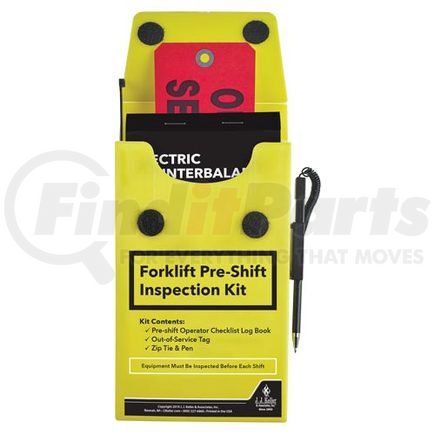 58198 by JJ KELLER - Electric Counterbalance Forklift Pre-Shift Checklist Kit - Pre-Shift Checklist Kit