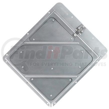 582 by JJ KELLER - Rivetless Aluminum Placard Holder with Back Plate - Placard Holder - Unpainted