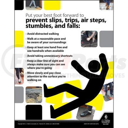58227 by JJ KELLER - Walkway Safety for Employees - Awareness Poster - English Awareness Poster
