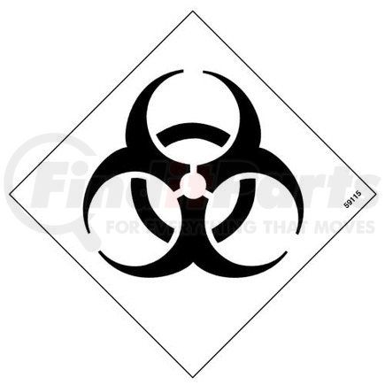 59115 by JJ KELLER - HazCom Symbol Package - Biohazard - Biohazard - 4-1/4" x 4-1/4"