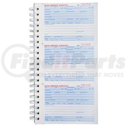 58381 by JJ KELLER - Road Service Dispatch Book, Spiral Bound, Carbonless – Stock - Carbonless Road Service Dispatch Book