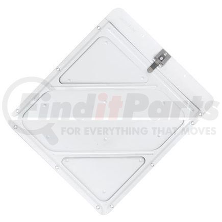 584 by JJ KELLER - Rivetless Split Aluminum Placard Holder w/Back Plate - Placard Holder - Painted White