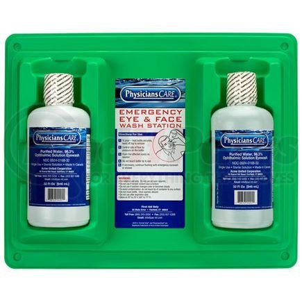 58538 by JJ KELLER - Physicians Care Eyewash Station – 32 oz. - Double Bottle Eyewash