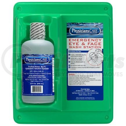 58537 by JJ KELLER - Physicians Care Eyewash Station – 32 oz. - Single Bottle Eyewash