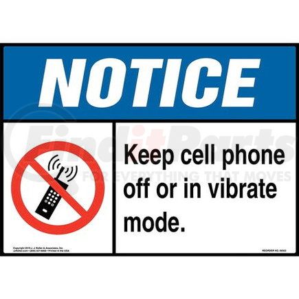 59353 by JJ KELLER - Notice: Cell Phone Poster - OSHA - Laminated Poster