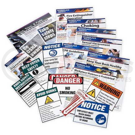 59391 by JJ KELLER - Food Services Small Industry Safety Poster Bundle - Safety Poster Bundle