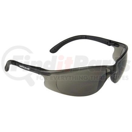 59792 by JJ KELLER - J. J. Keller™ SAFEGEAR™ Safety Glasses with Rubber Tips - Black Frame, Smoke Lens