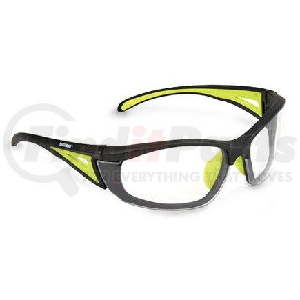 59803 by JJ KELLER - J. J. Keller™ SAFEGEAR™ Safety Glasses - Black and Lime Frame, Clear Lens