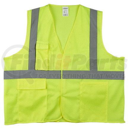 59830 by JJ KELLER - J. J. Keller SAFEGEAR Safety Vest Type R Class 2 - Hook & Loop Closure with Vertical Reflective Tape - S/M Safety Vest, Lime