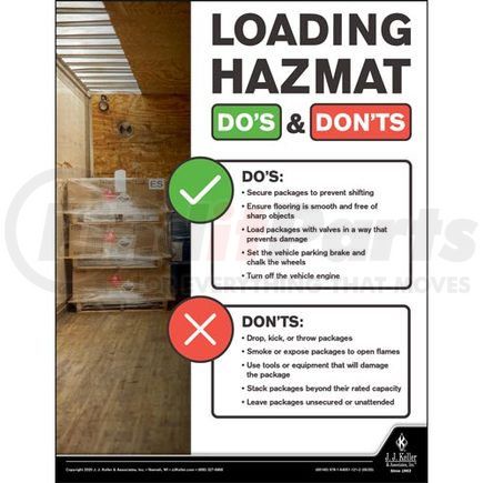 60140 by JJ KELLER - Loading Hazmat Do's & Don'ts - Hazmat Transportation Poster - Loading Hazmat Do's & Don'ts