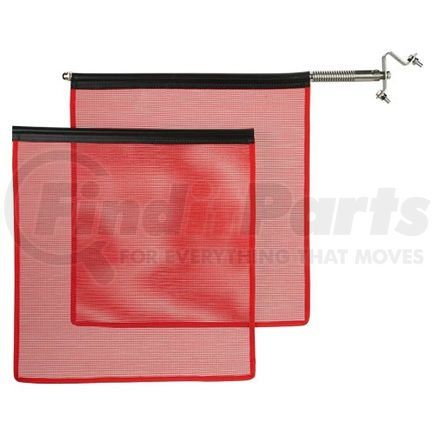 60491 by JJ KELLER - Heavy-Duty Warning Flag Mesh Vinyl Kit - Warning Flag - Red Mesh Vinyl Kit