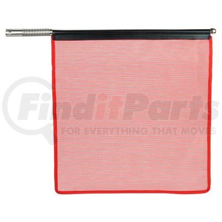 60493 by JJ KELLER - Heavy-Duty Warning Flag Mesh Vinyl Kit - Replacement Flag With Pole - Warning Flag - Red Mesh Vinyl with Pole