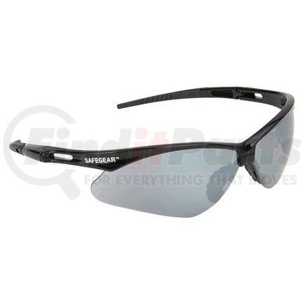 60860 by JJ KELLER - J. J. Keller™ SAFEGEAR™ Safety Glasses with Black Frames - Black Frame, Mirror Smoke Lens