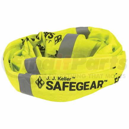 61117 by JJ KELLER - J. J. Keller™ SAFEGEAR™ Yellow Seamless Neck Gaiter with Reflective Stripes - Yellow Seamless Bandana