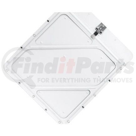 55722 by JJ KELLER - Heavy-Duty Riveted Aluminum Placard Holder - Placard Holder - White