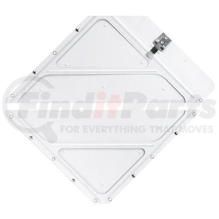 55723 by JJ KELLER - Heavy-Duty Riveted Split Aluminum Placard Holder - Placard Holder - White
