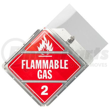 JJ Keller 55769 Heavy-Duty Riveted Aluminum Placard Holder with Placard Shield - Unpainted