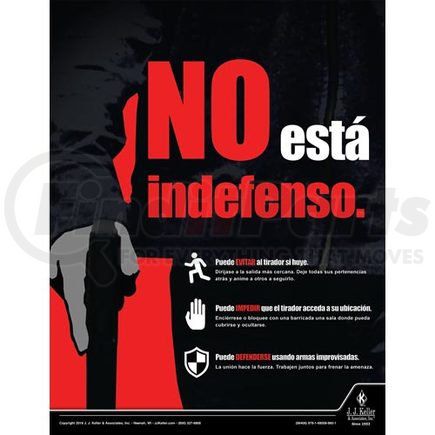 56406 by JJ KELLER - Active Shooter/Active Threat - Awareness Poster - Awareness Poster - Spanish