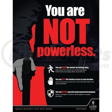 56407 by JJ KELLER - Active Shooter/Active Threat - Awareness Poster - Awareness Poster - English
