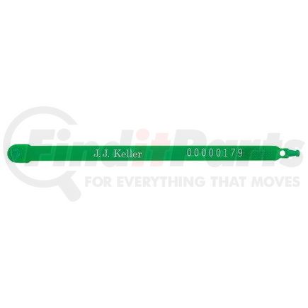 56183 by JJ KELLER - Plastic Truck Seals - 7.5" Green - Personalized