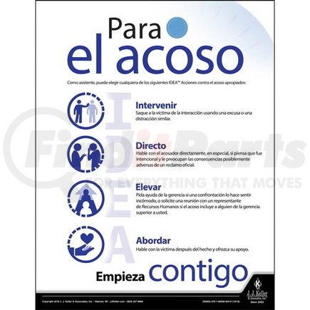 56685 by JJ KELLER - Sexual Harassment Prevention - Awareness Poster - Awareness Poster - Spanish