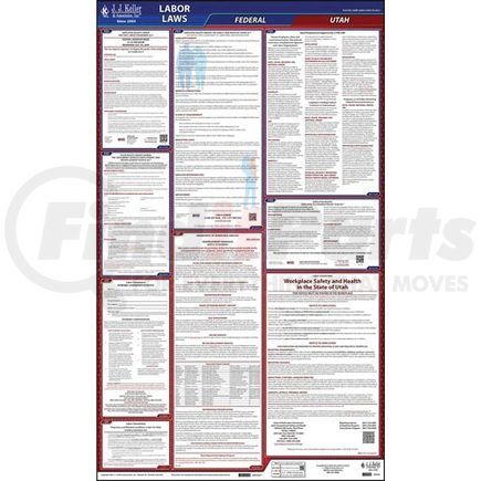 62926 by JJ KELLER - 2022 Utah & Federal Labor Law Posters - All-In-One State & Federal Poster (English)