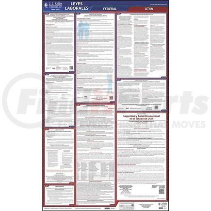 62927 by JJ KELLER - 2022 Utah & Federal Labor Law Posters - All-In-One State & Federal Poster (Spanish)