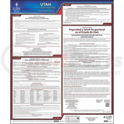 62929 by JJ KELLER - 2022 Utah & Federal Labor Law Posters - State Only Poster (Spanish)