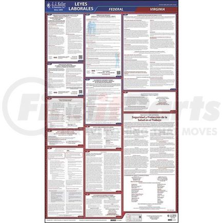 62931 by JJ KELLER - 2022 Virginia & Federal Labor Law Posters - All-In-One State & Federal Poster (Spanish)