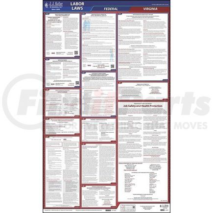 62930 by JJ KELLER - 2022 Virginia & Federal Labor Law Posters - All-In-One State & Federal Poster (English)
