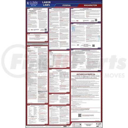 62938 by JJ KELLER - 2022 Washington & Federal Labor Law Posters - All-In-One State & Federal Poster (English)