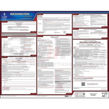 62940 by JJ KELLER - 2022 Washington & Federal Labor Law Posters - State Only Poster (English)