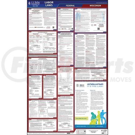 62942 by JJ KELLER - 2022 Wisconsin & Federal Labor Law Posters - All-In-One State & Federal Poster (English)