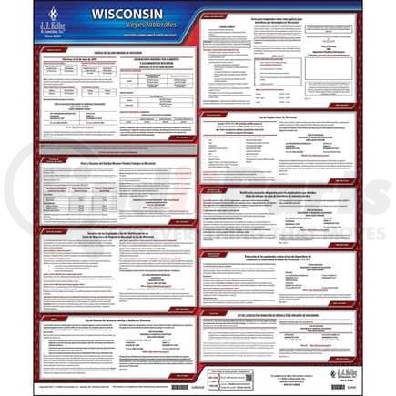 62945 by JJ KELLER - 2022 Wisconsin & Federal Labor Law Posters - State Only Poster (Spanish)